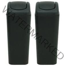 바람 앤스윙 휴지통 8L, 블랙, 2개