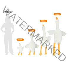 대형 귀여운 거위 오리 바디필로우 동물 안고 자는 인형 베개 50cm 90cm 130cm, 보들보들 거위 50cm