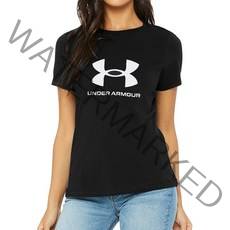 언더아머 라이브 스포츠스타일 그래픽 반팔티 블랙 여자 스포츠 트레이닝 상의 티셔츠 1361182-001