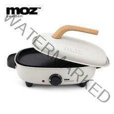 모즈 레트로 멀티쿠커 양면 전기그릴 DR-1200G, 아이보리