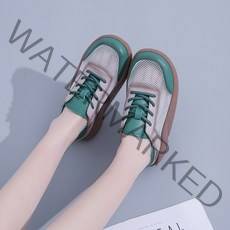 여성 통굽운동화 굽높이 워킹화 메쉬운동화 대변 슈퍼 부드러운 바닥 메쉬 표면을 밟는 느낌의 임산부 신발 여름 새로운 통기성 중공 넓은 발 스포츠 및 레저 신발 미끄럼 방지