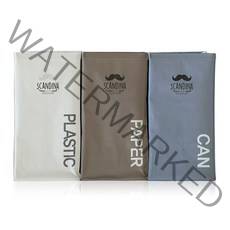 스칸디나 타포린 분리수거함 54L x 3종 세트, 혼합색상, 1세트