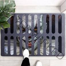 캠핑 자충매트 백패킹 차박 에어 매트 3D 착시 홈 입구 카펫 도어 히피 거실 러그 미끄럼, 155.15 - 40x60cm 16x24 inch