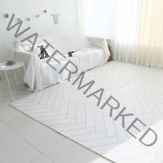 따사룸 PVC 셀프시공 롤매트 9mm, 헤링본화이트