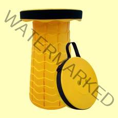 솔바스 휴대용 접이식의자 캠핑 낚시 등산 의자, 옐로우