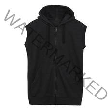 베이직플러스 무지 후드 집업 조끼 BBK-106