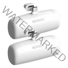 스피디 일체형 미니 도킹형 무선 보조배터리 5000mAh C타입 2p, SPE-B2PA5GPQCP, 화이트