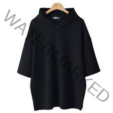 남녀공용 벤더 엠보 후드 반팔 티셔츠 MDVT731LW