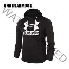 [언더아머] 남성용 라이벌 테리 로고 후드 티셔츠 1370390_001