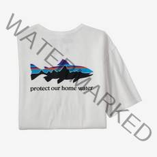 (국내매장판) 파타고니아 반팔티 남성 멘즈 홈 워터 트라우트 오가닉 티셔츠 화이트