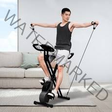 비파노 접이식 실내 자전거 심박수 제공, 블랙, SK015