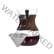 시노글라스 설렉트 스텐필터 핸드드립 세트 SW01 400ml, 혼합색상, 1개