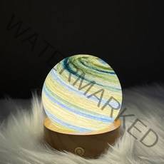 우주 무선 조명 미니 오로라 달 행성 수면 수유 무드등 12cm, 그린빛 A