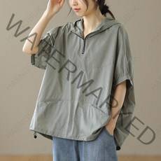 Haengbuk 포이틴 아노락반팔후드/아노락/후드/반팔티/의류/여성의류/여름