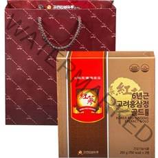 고려인삼유통 6년근 고려홍삼정 골드 2개입 + 쇼핑백, 1박스, 250g, 2병