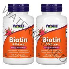 2개 나우푸드 비오틴 5000 mcg 베지 캡슐 120 정 8개월분 Biotin