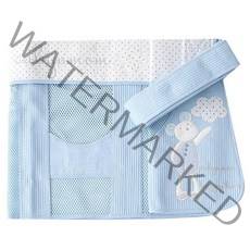 큐비앤맘 앙쥬 망사 안장형 포대기, Blue