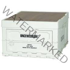 원스위크라이프 아웃도어 캠핑테이블 폴딩박스 4면 멀티 오픈형, 아이보리