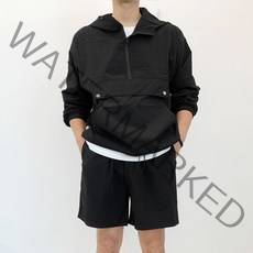 가비진 오버핏 바람막이 후드 집업 아노락 상하의 세트