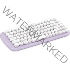 엑토 레트로 팝 미니 블루투스 키보드, BTK-03, 퍼플, 텐키리스