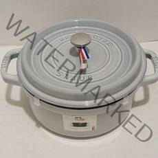 프랑스 스타우브 꼬꼬떼 STAUB LACOCOTTE 무쇠 냄비 주물 화이트 프랑스 양수, 트러플화이트 24cm