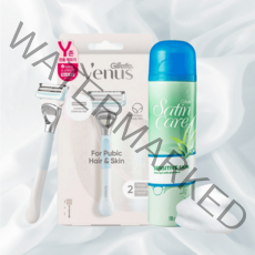 비너스 Y존제모기 여성 면도기 (면도날 2개) + 제모용 젤195g, 비너스 Y존제모기+제모용젤195g