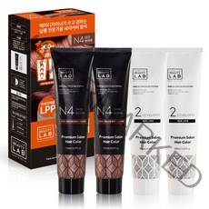 박준뷰티랩 프리미엄 살롱 새치커버 헤어 컬러 염색제 300g, 다크 브라운(N4), 2개