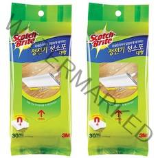 스카치브라이트 정전기 청소포 대형 30매입, 2개