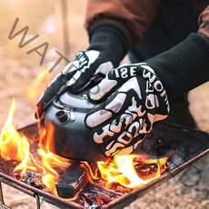 캠핑 내열 장갑 불멍 화로대 바베큐 그릴 BBQ, 1켤레(2개), 1세트