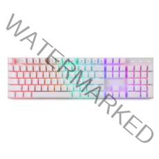 앱코 HACKER 한영 이중사출 키캡 레인보우 LED 게이밍 기계식 키보드 청축, K640, 화이트, 일반형