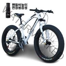 쇼핑타임 4.0 산악 광폭 타이어 자전거 팻바이크 30단 [국내착불배송] 상세페이지 체크요망 (사은품 증정), 검정, 24단, 26인치
