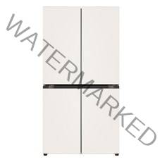 [색상선택형] LG전자 디오스 오브제컬렉션 4도어 냉장고 메탈 870L 방문설치, 오브제컬렉션 베이지 + 베이지, T873MEE012