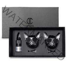 디씨네트워크 차량용 불독 방향제 무광실버 2개 오일향, 1세트, 클린코튼