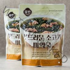 올반 키친 부드러운 소고기 미역국, 480g, 2개