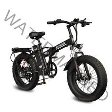 IDOTATA 접이식 전기 자전거 1000W 12.8AH 48V 팻바이크 mtb 산악 전기 자전거, 블랙