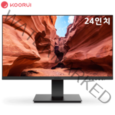 KOORUI FHD 업무용 평면 모니터 리얼 75Hz/초슬림 베젤/22 24 27인/LED/프리싱크 G-sync지원, 60.45cm 24N1A