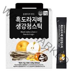 즙쟁이 흑도라지 배 생강청스틱 액상차, 10g, 100개입, 1개