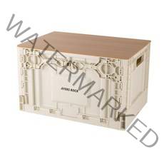 에어즈락 캠핑 폴딩박스 오픈형, 박스 크림화이트 + 상판 포켓 고무탭