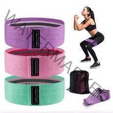 희우스포츠 필라테스 하체운동 스쿼트 힙밴드 스트레칭 탄력밴드 3종 셋트 W20, 3종세트