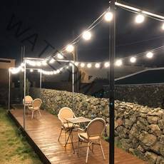 포유 파티조명 LED 포함 조명선 파티라이트 스트링라이트 오징어등 줄조명 트리조명 캠핑조명 방수야외조명, 야외조명10구전등선+LED벌브8w10개:주광색/백색빛