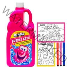 미스터버블 대용량 오리지널 버블바스 거품목욕제 + 색칠놀이 5종 세트 딸기향, 1060ml, 1세트