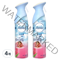 페브리즈 에어 공기탈취제 다우니향, 275g, 4개