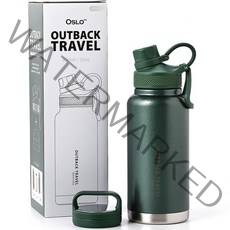 오슬로 아웃백 트래블 텀블러, 900ml, 그린