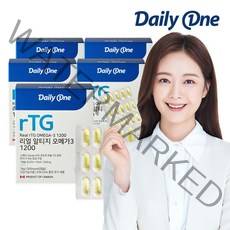 데일리원 전소민 리얼 알티지 오메가3 캐나다 직수입 IFOS 5등급 초임계 60캡슐, 5통