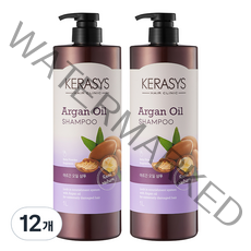 케라시스 아르간 오일 샴푸 베이비 파우더향, 1L, 12개