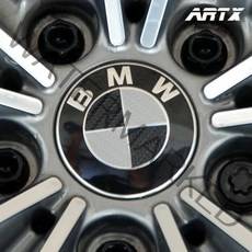 ArtX BMW 알루미늄 휠캡 엠블렘 카본패브릭 데칼스티커(허브캡 엠블럼), 1개