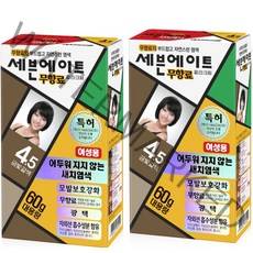 세븐에이트 칼라크림 염모제 60g, 4.5호 금빛 갈색, 2개