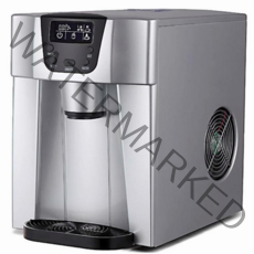 얼음 정수기 급속 제빙기 소형 냉온수기 얼음정수기 사무실 가정용 15KG 제빙량 HZB-20E, 실버, 수동