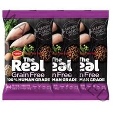 하림펫푸드 더리얼 그레인프리 크런치 어덜트 고양이 사료, 연어, 50g, 3개