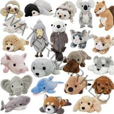 야생동물 봉제인형 필통 나무늘보 수달 해달 돼지 고슴도치 쿼카 상어 펭귄, 9.렛서팬더
